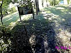 Stopped at picnic area with Luna craving my big cock for fun