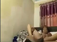 nepali wife cheats with boyfriend in the bedroom, so horny