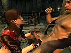 miya gets surprised in skyrim 3d pov scene