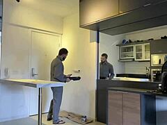 Painting The Rich Guy's House Leads To Intense Fucking With Huge Cock, Bareback Action And Monster Size In Uniform