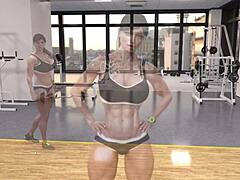 Cute roommate in 3some gameplay