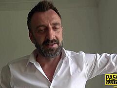 tattooed milf submissive with big boobs gets anal 😈