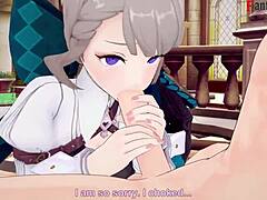 Lynette SUCKS and FUCKS in pov! What a cute cartoon BOOBS fantasy in genshin impact!