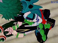 Tsuyu Asui And Mt Lady Fuck Izuku Midoriya In Intense Hentai Sex Scene?