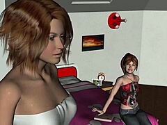 Cartoon erotica with filled up assfucking scenes in the bedroom