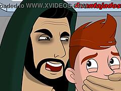 cartoon gay antics in brazilian forest