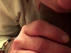 San Bernardino porn video features mature white trash sucking small black cock