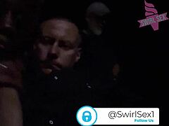 Special sex scene in the adult movie theater with a black beauty and a hot lick