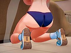 Moaning Aki Nijou Shows Big Tits in 3D Hentai Action