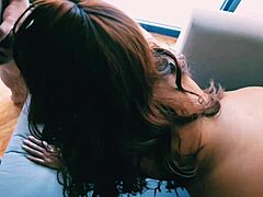 Hot erotic scene with an Indian couple with great oral sex and a big ass