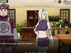 Ino Yamanaka sucks dick and gets pussy creampied in Naruto hentai game