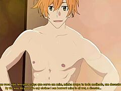 Watch Sasaki and Miyano in this gay hentai where the femboy boyfriend gets bara action.