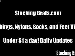 i love watching these sluts suck toes in stockings