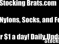 i love watching these sluts suck toes in stockings