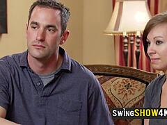 Kinky swingers swap partners for outdoor blowjob contest