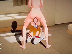 Asuna from Sword Art Online in Futanari Hentai Sex Game