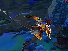 chiori gives blowjob in genshin impact