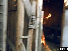 Horrorporn Beast Unleashes Wild 3some With Bound Brunette in Woods!