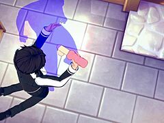 Sword Art Online yaoi: Kirito enjoys a hot handjob in this gay anime porn.