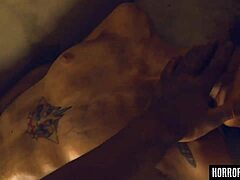 Horrorporn Beast Unleashes Wild 3some With Bound Brunette in Woods!