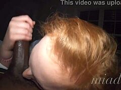 Horny Bbw Redhead Mia Dior Gobbles Big Black Cock Blackstar In Cowgirl