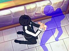 Sword Art Online yaoi: Kirito enjoys a hot handjob in this gay anime porn.