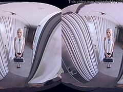 A doorstep seller approaches a home in this 3d virtual reality experience.