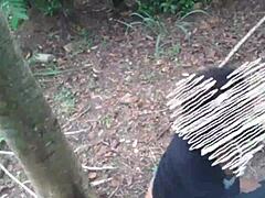 Naughty couple fucks in the forest, full video on xvideos red