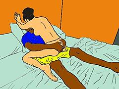 Lonely And Horny African Nailcutter In Hentai!