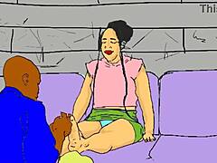 Lonely And Horny African Nailcutter In Hentai!