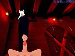 lucifer and modeus having intense sex in helltaker pov hentai?