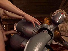 twins get wild in a steamy sex scene from atomic heart 3d animation.
