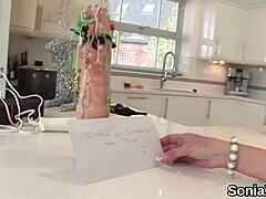 see unfaithful british mature gill ellis flaunting giant melons?