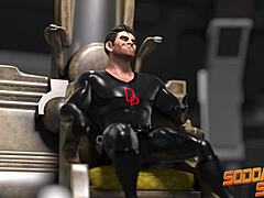 BBC Superhero Shoves Cock In Own Ass.