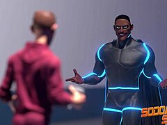 BBC Superhero Shoves Cock In Own Ass.