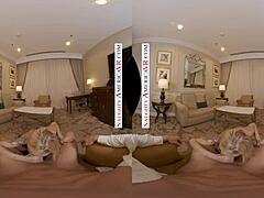 blonde devon in lingerie and heels fucks big cock on play date at naughty america, showing tits and ass.