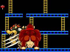 m u g e nr-18 deux - bowser koopa & donkey kong vs mario gay cartoon furry bareback.