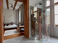 Wow! She Joins Amateur Group Fuck in Shower!