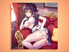 Hentai Girl Fantasy Slowly Undressing In Anime Game