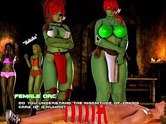 A MISTRESS ORC HAS APPEARED in breeding island ep 23 with big tits