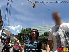 Look at this big tits Latina sloppily sucking my huge cock POV.