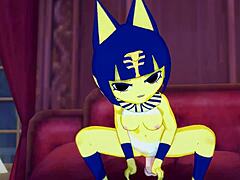 I watch Ankha ride cock in bedroom
