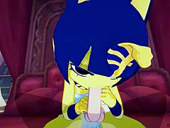 I watch Ankha ride cock in bedroom