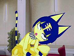 I watch Ankha ride cock in bedroom