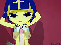 I watch Ankha ride cock in bedroom