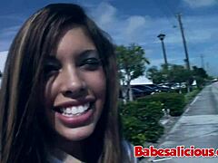 Small brunette gets the time of her life with Babesalicious
