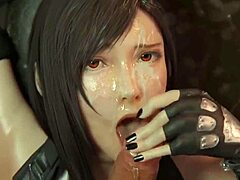 tifa gives an intensive blowjob in hentai fantasy?