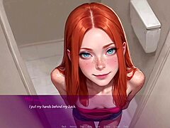 Curvy mature wife in outfit banged by stranger in public toilet in 3D hentai.