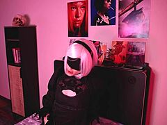 nier automata 2b cosplay teen anal ahegao, so hot 😍