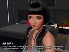 ripples in the game with cute teen character.